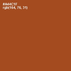#A44C1F - Fiery Orange Color Image