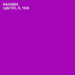 #A506B8 - Violet Eggplant Color Image