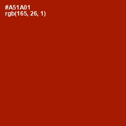 #A51A01 - Milano Red Color Image