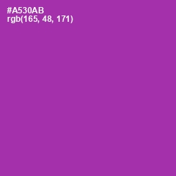 #A530AB - Violet Eggplant Color Image