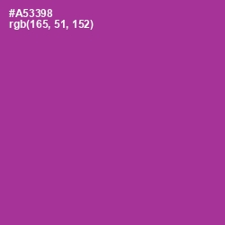#A53398 - Medium Red Violet Color Image