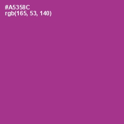 #A5358C - Medium Red Violet Color Image