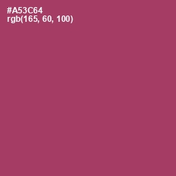 #A53C64 - Rouge Color Image
