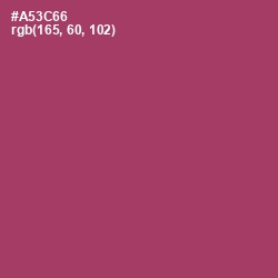 #A53C66 - Rouge Color Image
