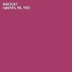 #A53C67 - Rouge Color Image