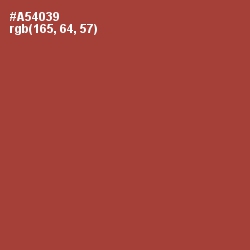 #A54039 - Medium Carmine Color Image
