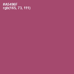 #A5496F - Hippie Pink Color Image