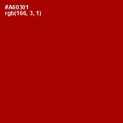 #A60301 - Bright Red Color Image