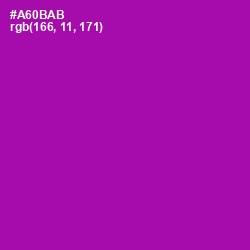 #A60BAB - Violet Eggplant Color Image