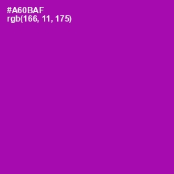 #A60BAF - Violet Eggplant Color Image