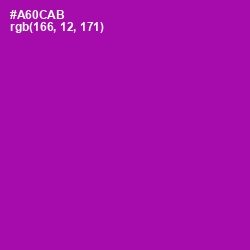 #A60CAB - Violet Eggplant Color Image