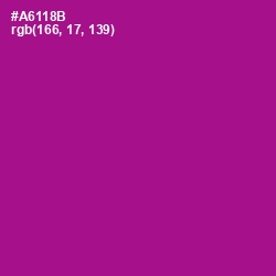 #A6118B - Violet Eggplant Color Image