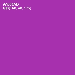 #A630AD - Violet Eggplant Color Image