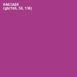 #A63A88 - Medium Red Violet Color Image