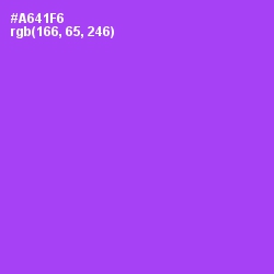 #A641F6 - Medium Purple Color Image