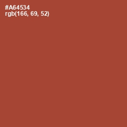 #A64534 - Medium Carmine Color Image