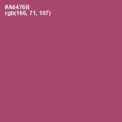 #A6476B - Hippie Pink Color Image