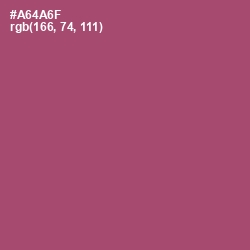 #A64A6F - Hippie Pink Color Image