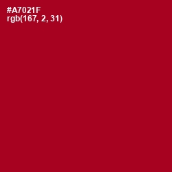 #A7021F - Bright Red Color Image