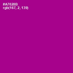 #A7028B - Violet Eggplant Color Image