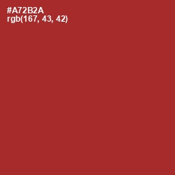 #A72B2A - Mexican Red Color Image