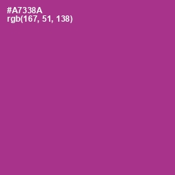 #A7338A - Medium Red Violet Color Image