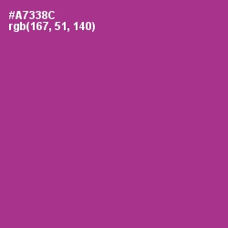 #A7338C - Medium Red Violet Color Image