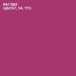 #A7366F - Rouge Color Image
