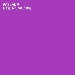#A73ABA - Violet Eggplant Color Image