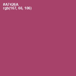 #A7426A - Hippie Pink Color Image