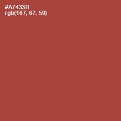 #A7433B - Medium Carmine Color Image