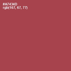 #A7434D - Apple Blossom Color Image