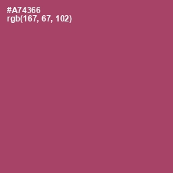 #A74366 - Hippie Pink Color Image