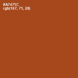 #A7471C - Fiery Orange Color Image