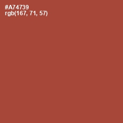 #A74739 - Medium Carmine Color Image