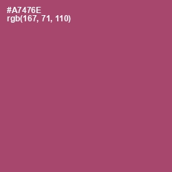 #A7476E - Hippie Pink Color Image