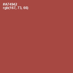 #A74942 - Apple Blossom Color Image