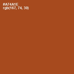 #A74A1E - Fiery Orange Color Image