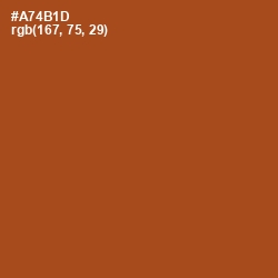 #A74B1D - Fiery Orange Color Image