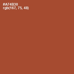 #A74B30 - Medium Carmine Color Image