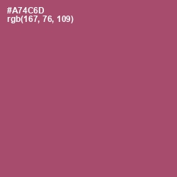 #A74C6D - Hippie Pink Color Image