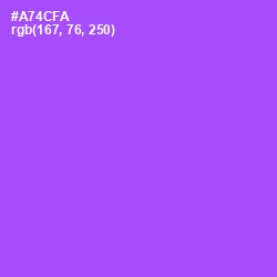 #A74CFA - Medium Purple Color Image