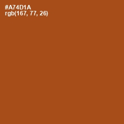 #A74D1A - Fiery Orange Color Image