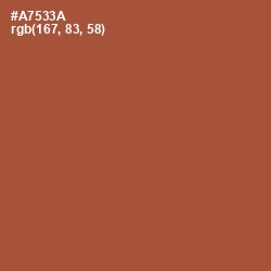 #A7533A - Brown Rust Color Image