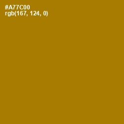 #A77C00 - Buttered Rum Color Image