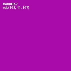 #A80BA7 - Violet Eggplant Color Image