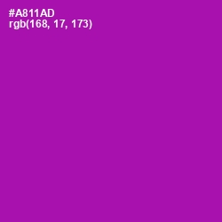 #A811AD - Violet Eggplant Color Image