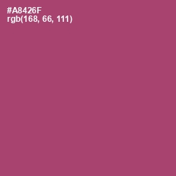 #A8426F - Hippie Pink Color Image