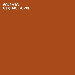#A84A1A - Fiery Orange Color Image