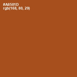 #A8501D - Fiery Orange Color Image